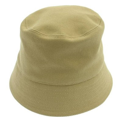 LOEWE Paulas Ibiza Beige Bucket Hat Leather Logo Patch 57