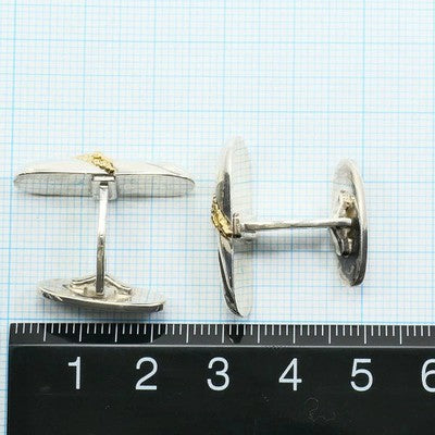 Georg Jensen Cufflinks 161 925 Silver Gold Plated Yellow No Accessories