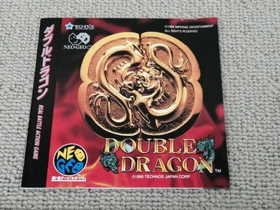 Double Dragon Neo Geo CD Japan Technos with Manual Fighting Game CIB