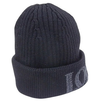LOEWE Black Wool Logo Beanie Knit Hat