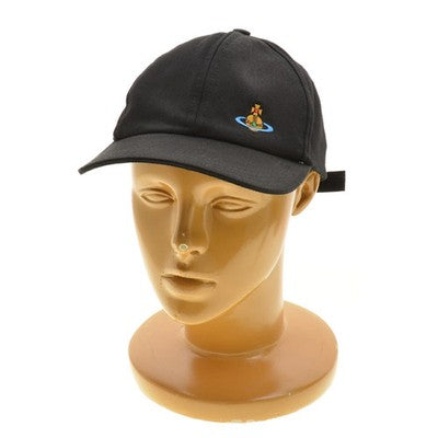 Vivienne Westwood Black Cotton Cap Orb Embroidery S-M Tag