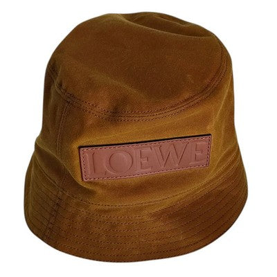 LOEWE K820HB1X75 Brown Waxed Canvas Bucket Hat 58cm