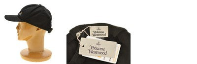 Vivienne Westwood Black Cotton Cap Orb Embroidery S-M Tag