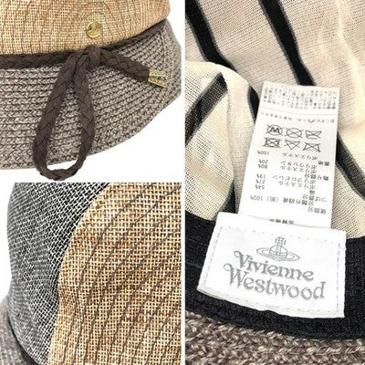 Vivienne Westwood Fisherman Hat Gray Brown Paper S-M