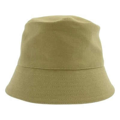 LOEWE Paulas Ibiza Beige Bucket Hat Leather Logo Patch 57
