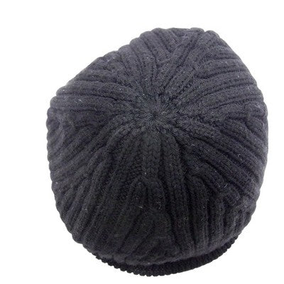 LOEWE Black Wool Logo Beanie Knit Hat