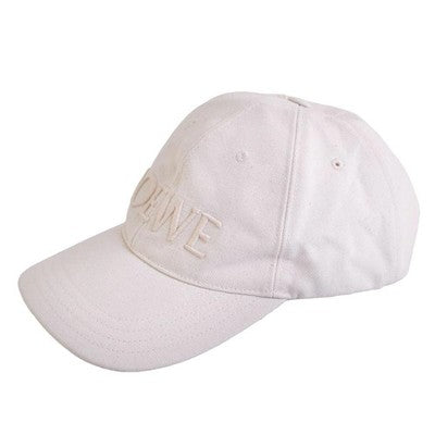 LOEWE Off White Canvas Logo Baseball Cap One Size Italy