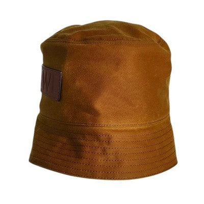LOEWE K820HB1X75 Brown Waxed Canvas Bucket Hat 58cm