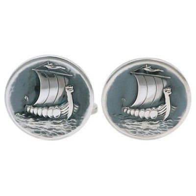 Georg Jensen Sterling Silver 925 Sailboat Cufflinks 20mm Denmark Design