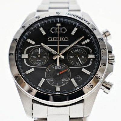 Seiko 8T63-02S0 Fast X Limited 2000 Quartz Chronograph Watch Black Dial 100m