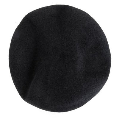 Vivienne Westwood Black Wool Orb Embroidered Beret M-S