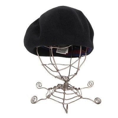 Vivienne Westwood Black Wool Orb Embroidered Beret M-S