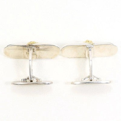 Georg Jensen Cufflinks 161 925 Silver Gold Plated Yellow No Accessories