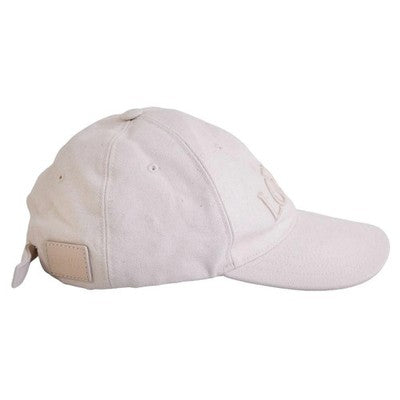 LOEWE Off White Canvas Logo Baseball Cap One Size Italy